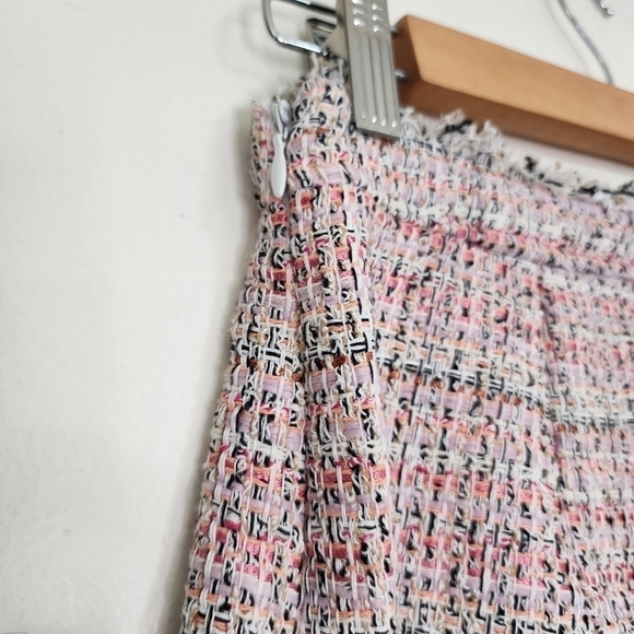 5 a 7 Cinq a Sept Pink Coronado Tweed High Rise Shorts Clueless 90s Y2K - Picture 10 of 13